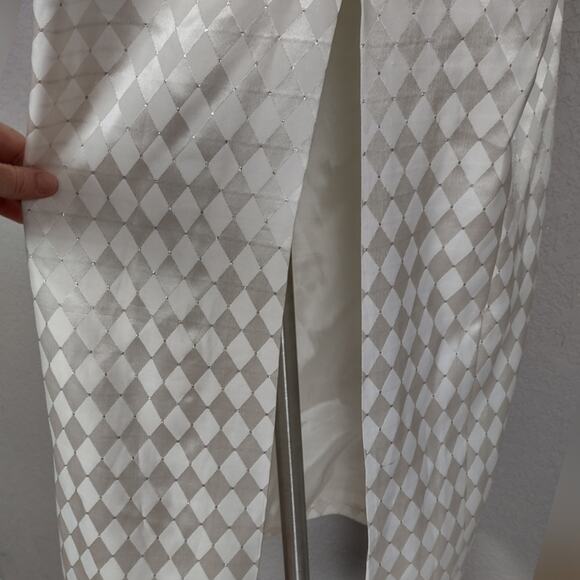 Jessica McClintock Gunne Sax Harlequin Formal Dress Vintage 90s Sz 13/14 Flawed - Picture 16 of 16